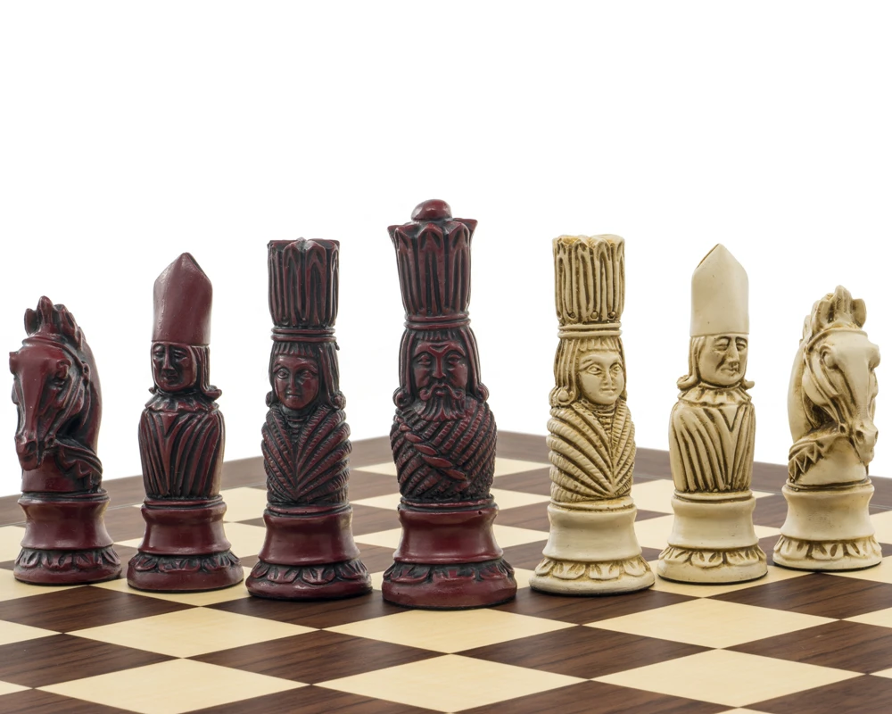 The Berkeley Chess Victorian Cardinal Palisander Chess Set 5 The Berkeley Chess Victorian Cardinal Palisander Chess Set - Image 5