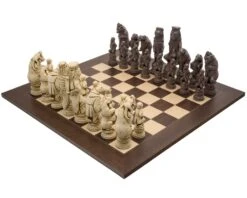 The Berkeley Chess Reynard The Fox Russet And Palisander Grand Chess Set