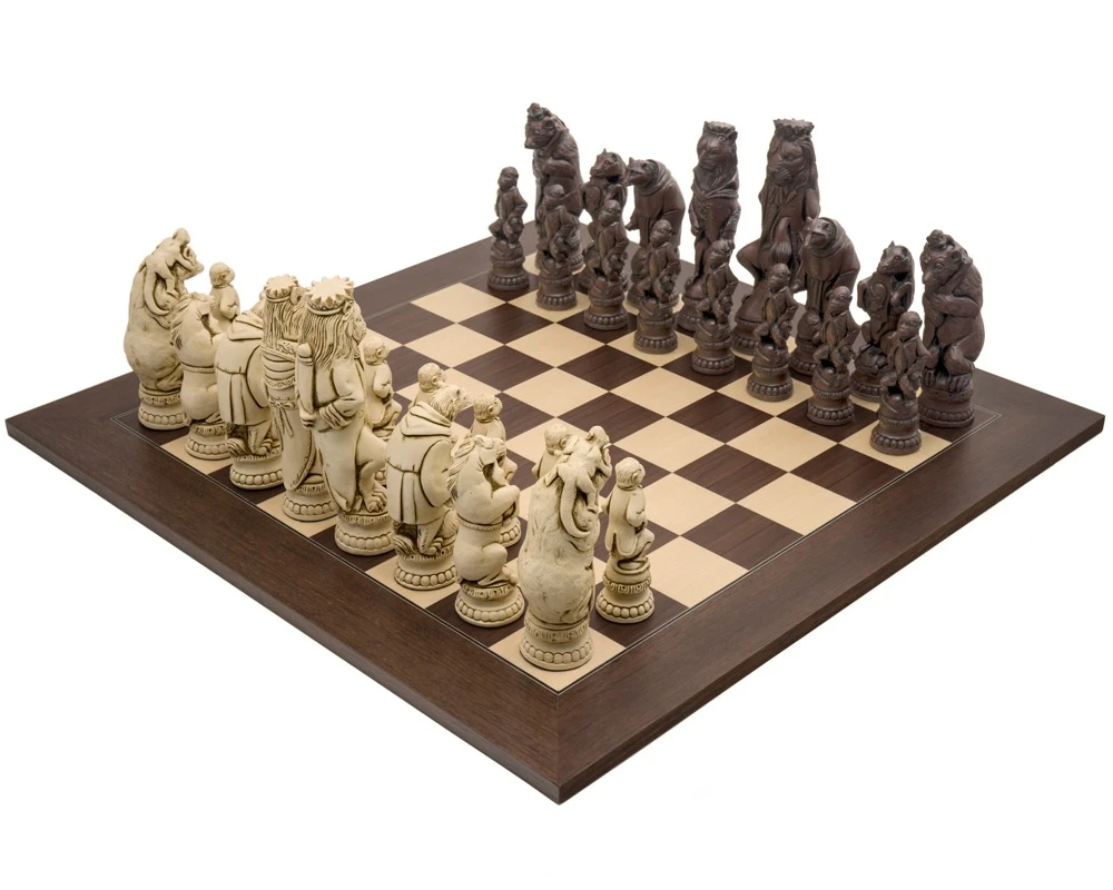 The Berkeley Chess Reynard The Fox Russet And Palisander Grand Chess Set 1 The Berkeley Chess Reynard The Fox Russet And Palisander Grand Chess Set