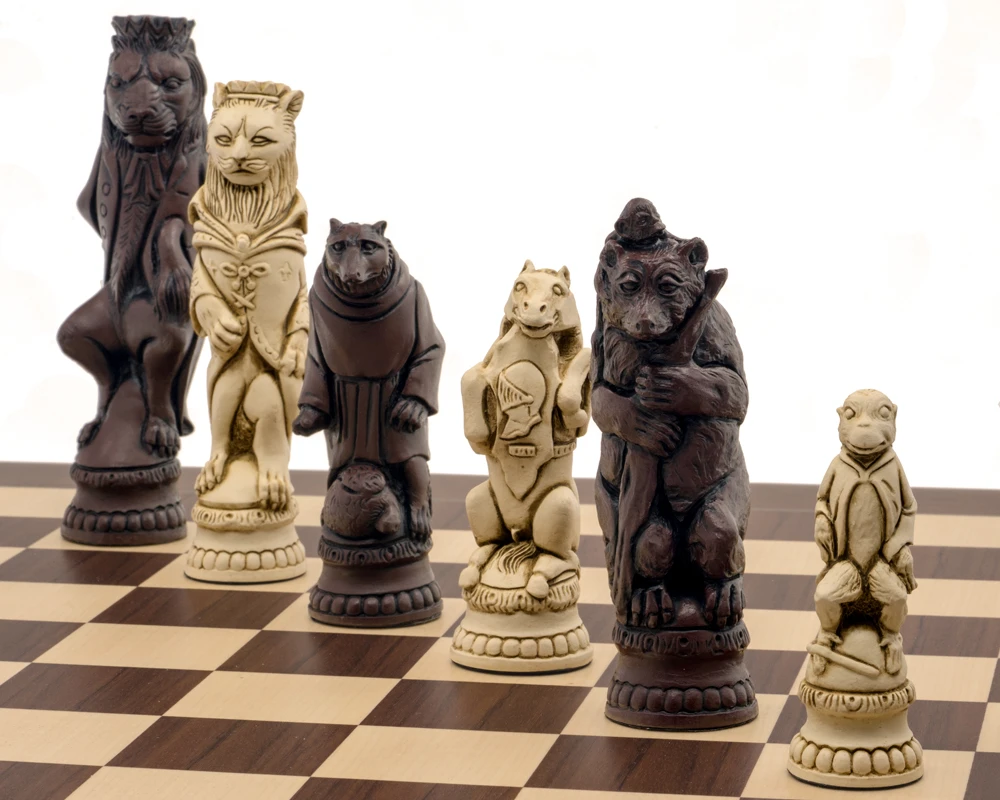 The Berkeley Chess Reynard The Fox Russet And Palisander Grand Chess Set 6 The Berkeley Chess Reynard The Fox Russet And Palisander Grand Chess Set - Image 6