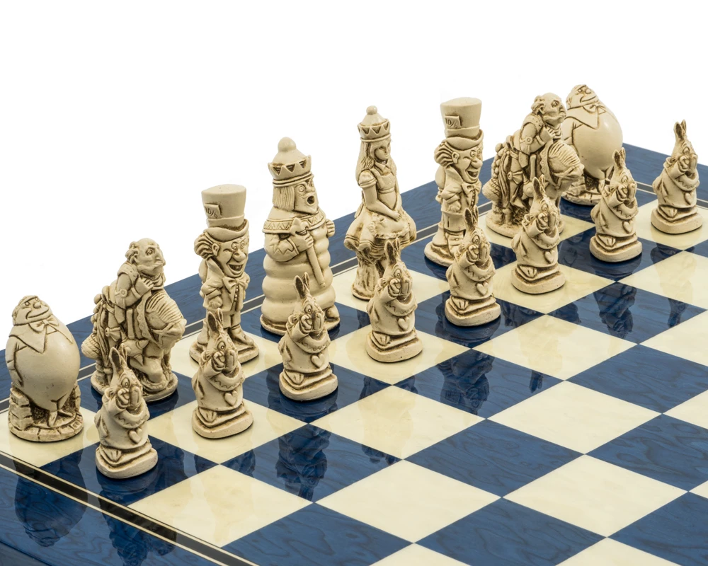 The Alice In Wonderland Cardinal Blue Chess Set By Berkeley Chess 2 The Alice In Wonderland Cardinal Blue Chess Set By Berkeley Chess - Image 2