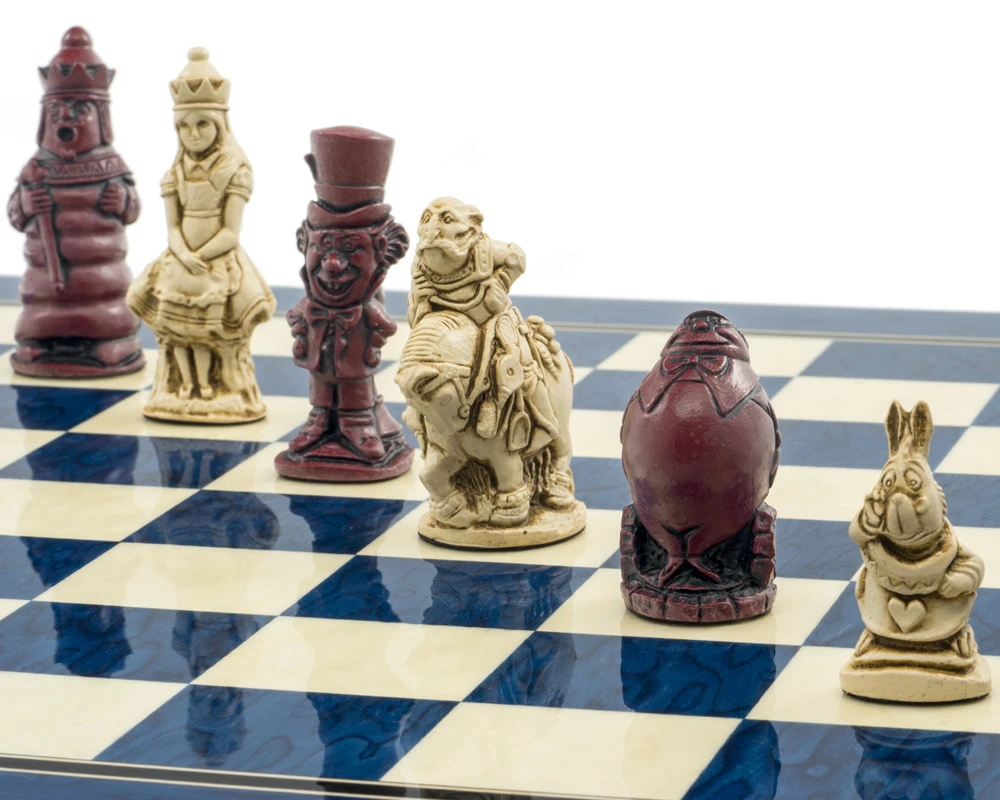 The Alice In Wonderland Cardinal Blue Chess Set By Berkeley Chess 6 The Alice In Wonderland Cardinal Blue Chess Set By Berkeley Chess - Image 6