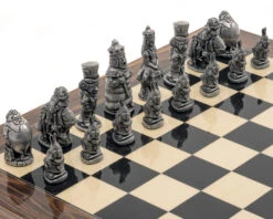 The Alice In Wonderland Metal & Palisander Chess Set By Berkeley Chess -Chess Shop RCPB406 2