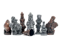 The Alice In Wonderland Metal & Palisander Chess Set By Berkeley Chess -Chess Shop RCPB406 6
