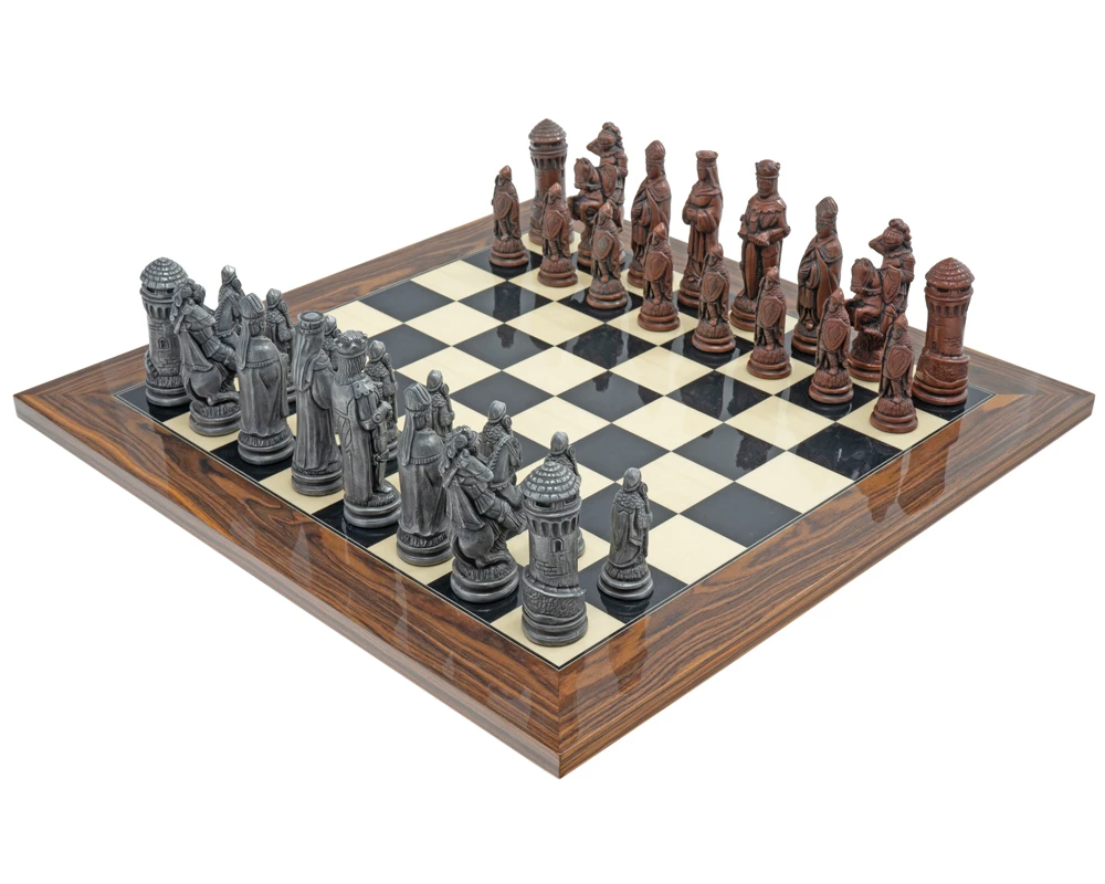 The Berkeley Chess Camelot Metal & Palisander Chess Set 1 The Berkeley Chess Camelot Metal & Palisander Chess Set