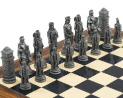 The Berkeley Chess Roman Metal & Palisander Chess Set 8 The Berkeley Chess Roman Metal & Palisander Chess Set -Chess Shop RCPB412b 02