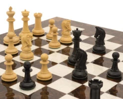 The Monarch Ebony And Walnut Grand Luxury Chess Set -Chess Shop RCPB422 05