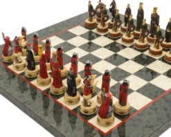 The England Vs Scotland Hand Painted Themed Luxury Olive Chess Set By Italfama 10 The England Vs Scotland Hand Painted Themed Luxury Olive Chess Set By Italfama -Chess Shop RCPB428 03