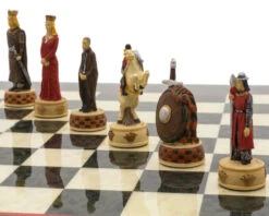 The England Vs Scotland Hand Painted Themed Luxury Olive Chess Set By Italfama 13 The England Vs Scotland Hand Painted Themed Luxury Olive Chess Set By Italfama -Chess Shop RCPB428 06