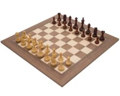 La Valletta Walnut And Redwood Luxury Chess Set