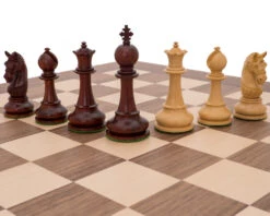 La Valletta Walnut And Redwood Luxury Chess Set 12 La Valletta Walnut And Redwood Luxury Chess Set -Chess Shop RCPB450 05