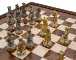 The Medieval Pewter And Briarwood Luxury Chess Cabinet Set -Chess Shop RCPB453 5
