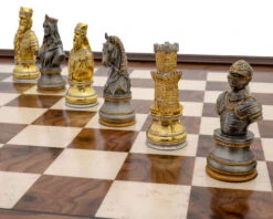 The Medieval Pewter And Briarwood Luxury Chess Cabinet Set -Chess Shop RCPB453 7
