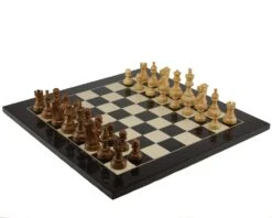 American Staunton Sheesham And Black Chess Set