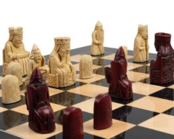 The Isle Of Lewis Black And Red Chess Set -Chess Shop RCPB472 04