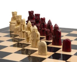 The Isle Of Lewis Black And Red Chess Set -Chess Shop RCPB472 05