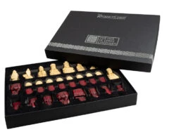 The Isle Of Lewis Black And Red Chess Set -Chess Shop RCPB472 06