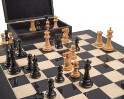 The 1849 Reproduction Staunton Ebony & Black Anegre Luxury Chess Set 10 The 1849 Reproduction Staunton Ebony & Black Anegre Luxury Chess Set -Chess Shop RCPB478 03