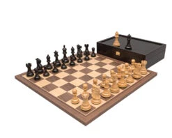 The Stallion Black And Maple Competition Chess Set