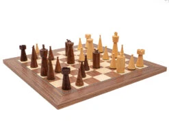 The Art Deco Sheesham And Walnut Chess Set -Chess Shop RCPB482 03