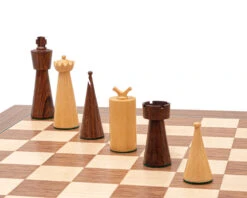 The Art Deco Sheesham And Walnut Chess Set -Chess Shop RCPB482 04