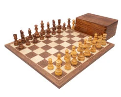 The Opus Sheesham And Walnut Chess Set With Case