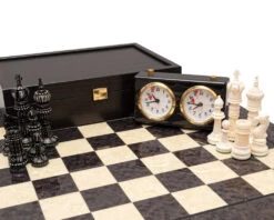 The Kings Cross Carved And Grey Erable Chess Set -Chess Shop RCPB486 04
