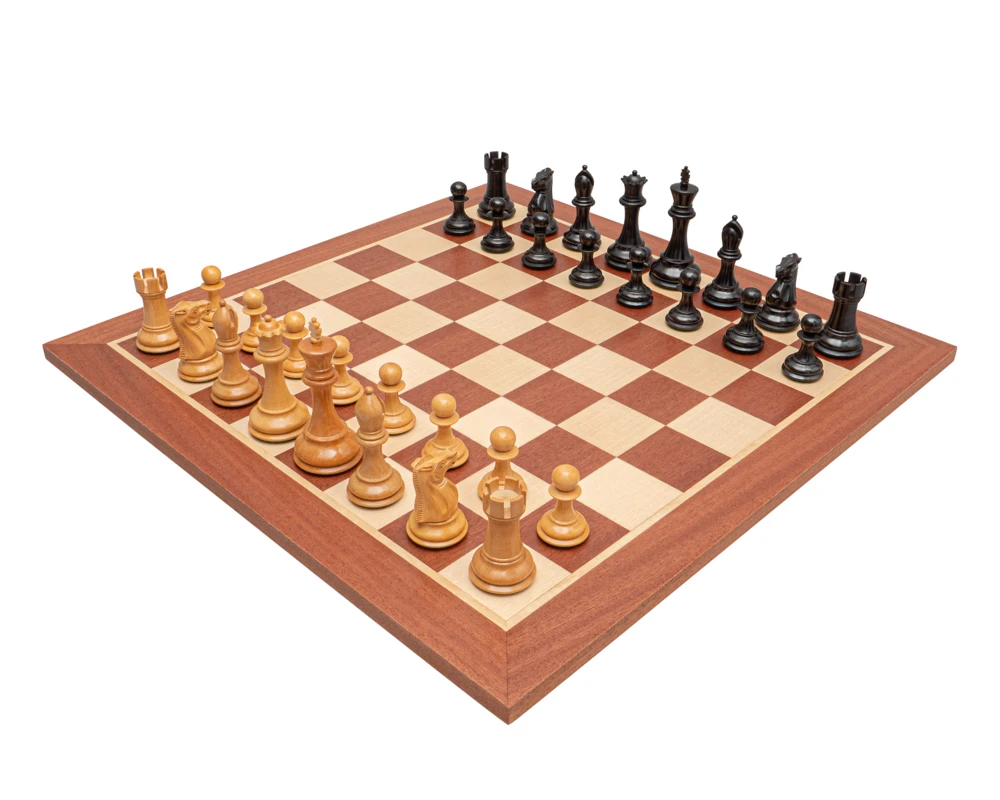 The Abingdon Black And Mahogany Chess Set 1 The Abingdon Black And Mahogany Chess Set