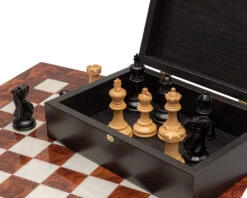 The Highgrove Briarwood And Black Luxury Chess Set -Chess Shop RCPB501 04