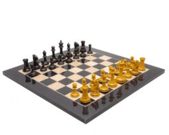 The Harrwitz Black And Anegre Staunton Chess Set
