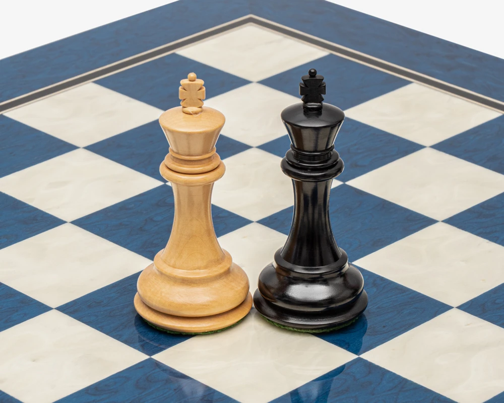 The Windsor Ebony And Blue Luxury Chess Set 6 The Windsor Ebony And Blue Luxury Chess Set - Image 6