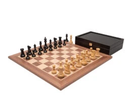 The Windsor Ebony And Walnut Traditional Chess Set