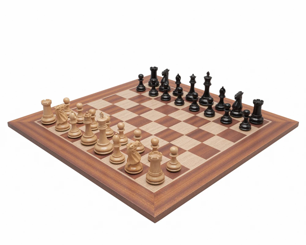 The Windsor Ebony And Mahogany Classic Chess Set 1 The Windsor Ebony And Mahogany Classic Chess Set