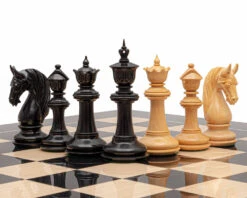 The Blackburne Ebony And Black Anegre Chess Set -Chess Shop RCPB524 04