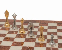 The Messina Gold And Briarwood Luxury Italian Chess Set -Chess Shop RCPB528 06