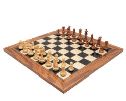 The Trapani Black Anegre, Palisander And Acacia Chess Set