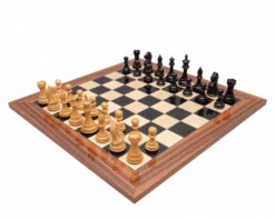 The Fierce Knight Black And Palisander Chess Set