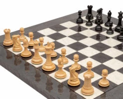 The Sovereign Ebony And Grey Briarwood Luxury Chess Set 12 The Sovereign Ebony And Grey Briarwood Luxury Chess Set -Chess Shop RCPB544 05
