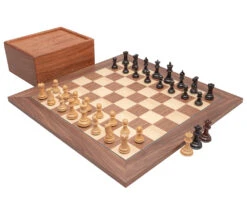The Sandringham Tres Corone And Walnut Luxury Chess Set With Case -Chess Shop RCPB548 06