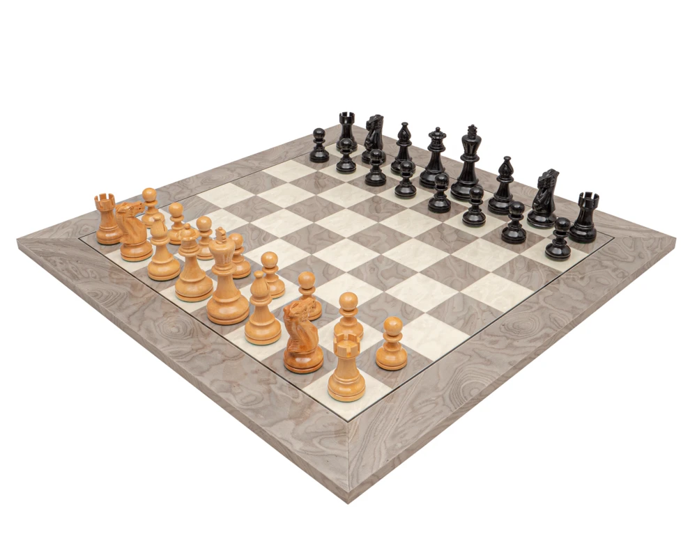 The Atlantic Black And Ash Burl Chess Set 1 The Atlantic Black And Ash Burl Chess Set