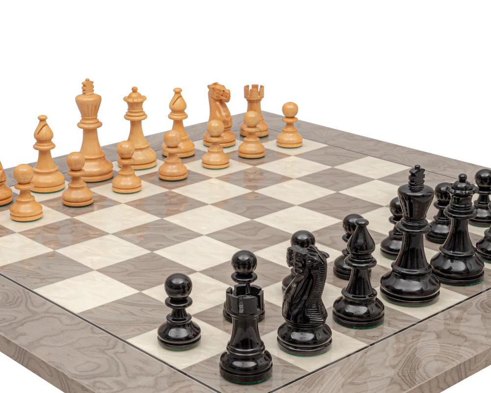 The Atlantic Black And Ash Burl Chess Set 3 The Atlantic Black And Ash Burl Chess Set - Image 3