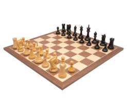 The Canterbury Knight Ebony And Walnut Luxury Chess Set