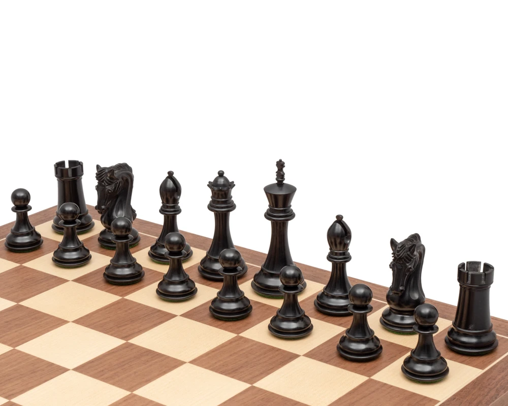 The Canterbury Knight Ebony And Walnut Luxury Chess Set 2 The Canterbury Knight Ebony And Walnut Luxury Chess Set - Image 2