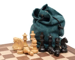 The Down Head Black And Walnut Compact Chess Set With Bag 7 The Down Head Black And Walnut Compact Chess Set With Bag -Chess Shop RCPB554 03