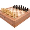 The Down Head Black And Mahogany Chess Set With Cabinet
