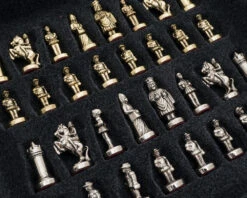 The Manopoulos Byzantine Empire Chess Set With Wooden Case In Blue - COMPACT -Chess Shop S1BLU 05