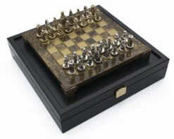 The Manopoulos Byzantine Empire Chess Set With Wooden Case In Brown - COMPACT 9 The Manopoulos Byzantine Empire Chess Set With Wooden Case In Brown - COMPACT -Chess Shop S1BR 2