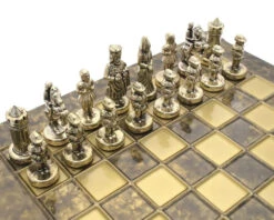 The Manopoulos Byzantine Empire Chess Set With Wooden Case In Brown - COMPACT 12 The Manopoulos Byzantine Empire Chess Set With Wooden Case In Brown - COMPACT -Chess Shop S1BR 5