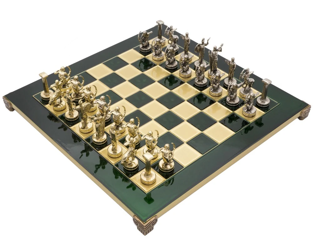 The Manopoulos 'Labours Of Hercules' Chess Set With Wooden Case - MEDIUM 1 The Manopoulos 'Labours Of Hercules' Chess Set With Wooden Case - MEDIUM