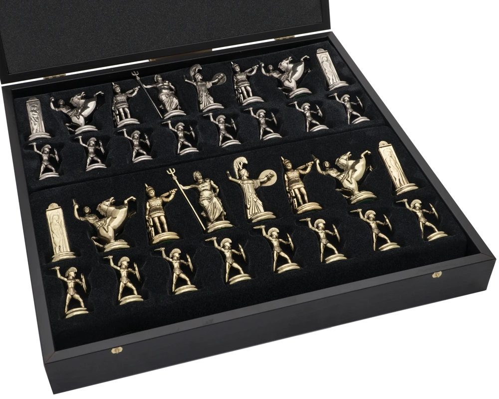The Manopoulos Greek Mythology Grand Deluxe Chess Set With Wooden Case 5 The Manopoulos Greek Mythology Grand Deluxe Chess Set With Wooden Case - Image 5